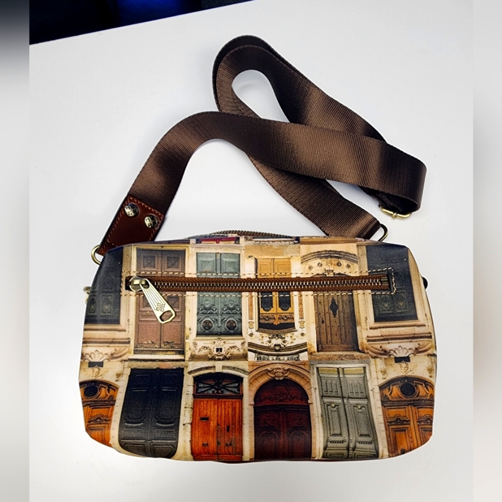 Patrica Nash Itlay Doors Canvas Crossbody Bag
